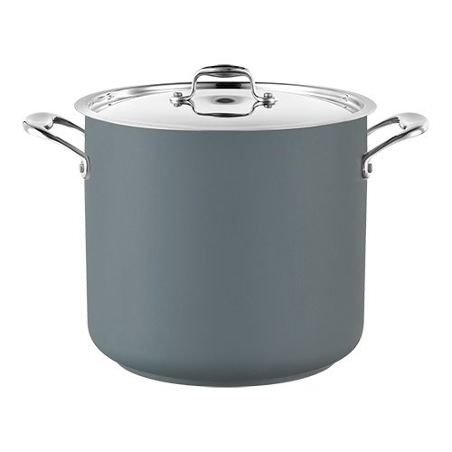  HorecaTraders Casserole Stainless Steel High | Ø28cm | 13.6L | Gray | gas, induction, ceramic 