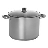 HorecaTraders Poêle de cuisson moyenne | acier inoxydable | 10 litres | 26 cm Ø | Gaz, électrique, céramique
