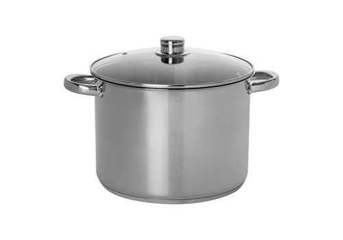  HorecaTraders Poêle de cuisson moyenne | acier inoxydable | 10 litres | 26 cm Ø | Gaz, électrique, céramique 