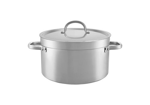  HorecaTraders Cooking pot medium | stainless steel | 10.2 Liters | 28cmØ |for gas, electric, ceramic and induction 