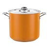 HorecaTraders Hoher Kochtopf aus Edelstahl | Ø28cm | 13,6 l | Gelb | Gas, Induktion, Keramik