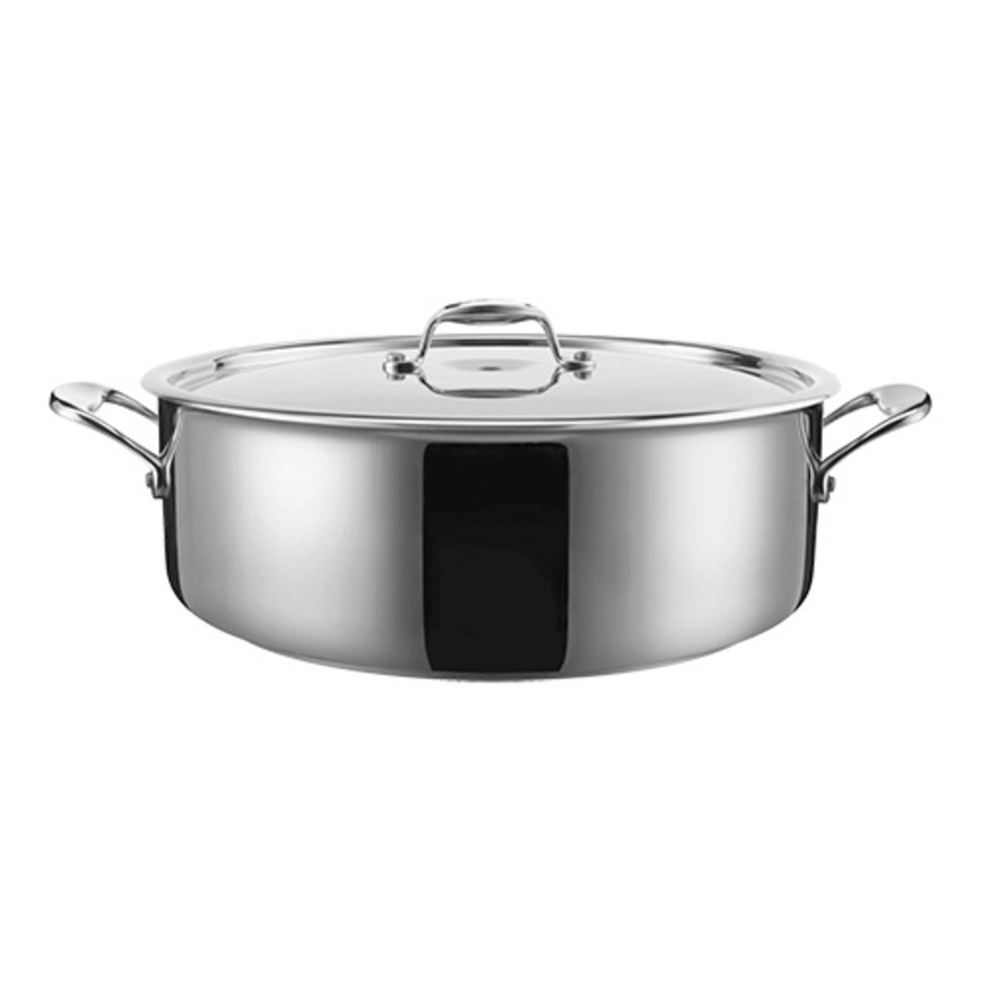 Marmite | acier inoxydable | Ø28 cm | 5,8 L | Gaz, induction, céramique