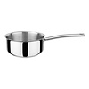 HorecaTraders Stahlpfanne | Edelstahl | 1 Liter | Ø14 cm | Gas, Elektro, Induktion, Keramik