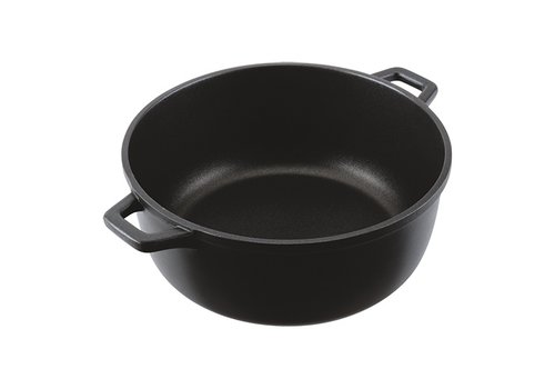  HorecaTraders Braadpan | Aluminium | Ø24 cm | Gas, elektrisch, oven 