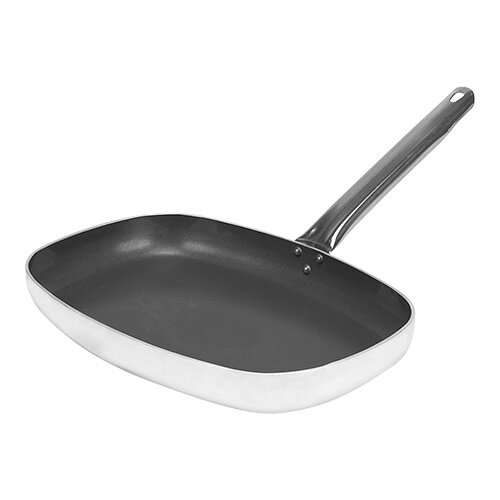  HorecaTraders Lyonnaise pan | Nonstick | Aluminum | 38x26cm | Gas, electric, ceramic 