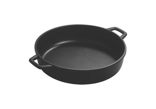  HorecaTraders Braadpan | Aluminium Laag | Ø32 cm | Gas, keramisch, oven 