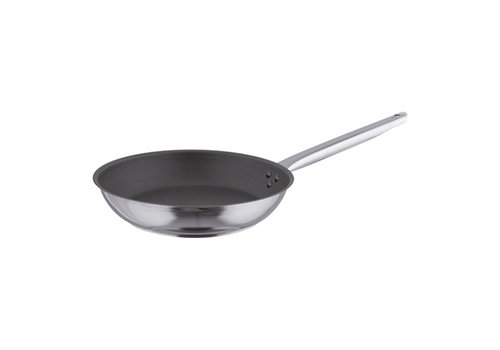  HorecaTraders Lyonnaise pan | Nonstick | stainless steel | Ø20 cm | Gas, electric, ceramic 