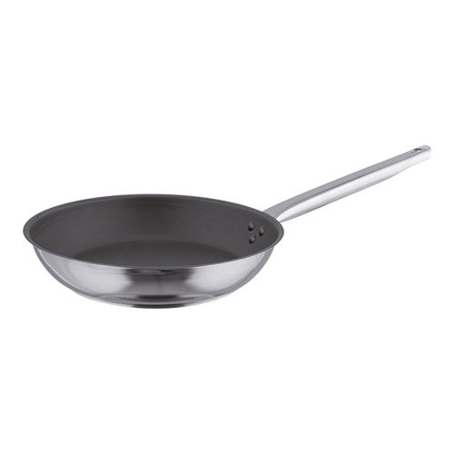  HorecaTraders Lyonnaise pan | Nonstick | stainless steel | Ø20 cm | Gas, electric, ceramic 