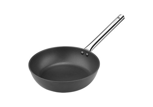  HorecaTraders Sauté pan | Aluminum | Ø28cm | Gas, ceramic, oven 