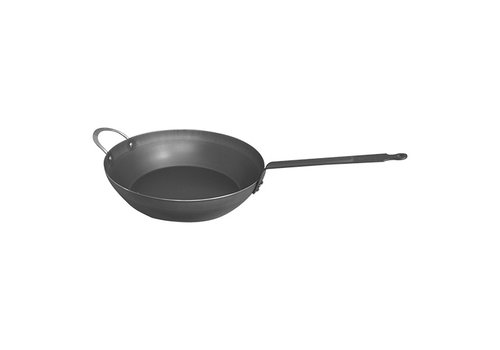  HorecaTraders Sauteuse | Plaatstaal | Ø32 cm | Gas, elektrisch, oven 