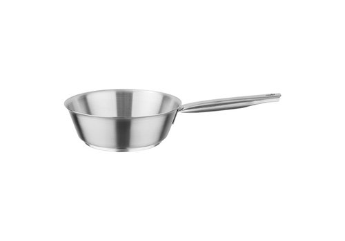  HorecaTraders Sauté pan | stainless steel | Ø16 cm | Gas, ceramic, induction 