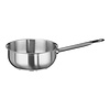 HorecaTraders Sauté pan | stainless steel | Ø20 cm | 2.2 L | Gas, ceramic, induction