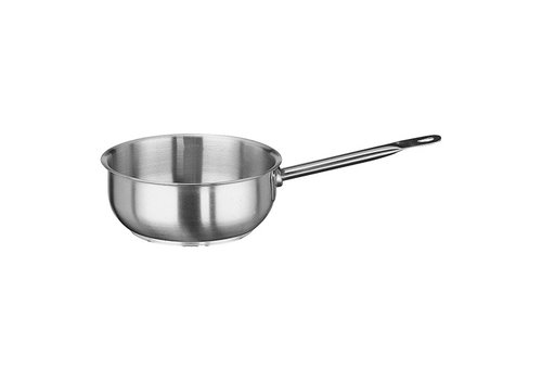  HorecaTraders Sauté pan | stainless steel | Ø20 cm | 2.2 L | Gas, ceramic, induction 