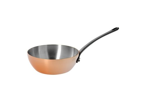  HorecaTraders Sauté pan | Copper | Ø24 cm | 2.9L| Gas, electric, ceramic 