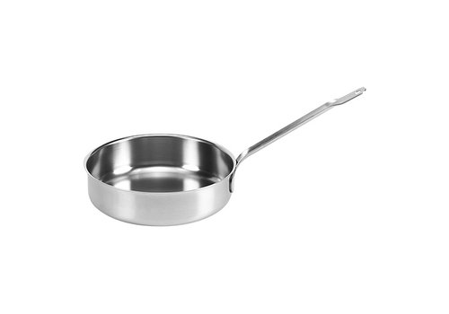  HorecaTraders Lyonnaise-Pfanne | Edelstahl | Ø22cm | Gas, Elektro, Keramik 