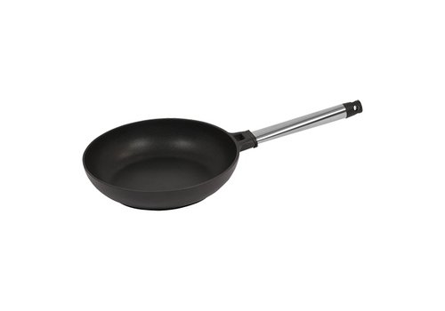  HorecaTraders Lyonnaise-Pfanne | Edelstahl | Ø24 cm | Gas, Elektro, Keramik, Backofen 