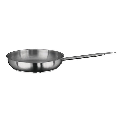  HorecaTraders Lyonnaise-Pfanne | Edelstahl | Ø24 cm | Gas, Elektro, Keramik 