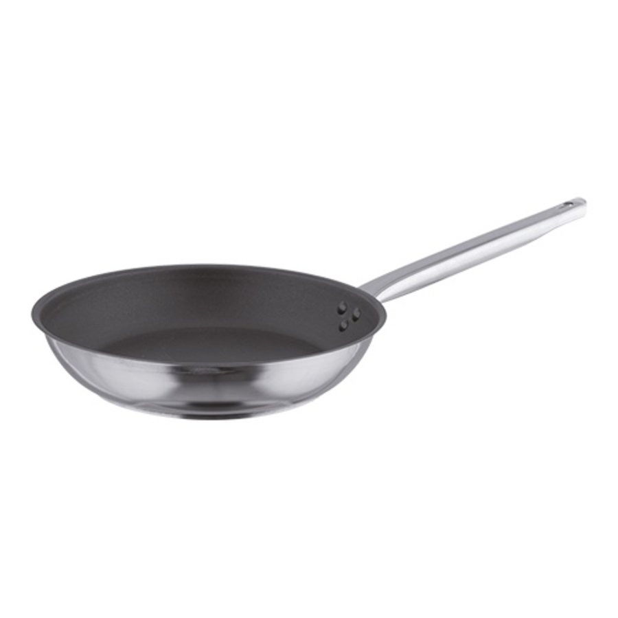 Lyonnaise-Pfanne | Antihaftbeschichtung | Edelstahl | Ø24 cm | Gas, Elektro, Keramik