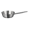 HorecaTraders Sauteuse | Stainless steel | Ø24 cm | 2.7 L | Gas, electric, ceramic