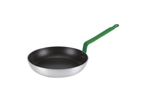  HorecaTraders Lyonnaise pan | Green | Nonstick | Aluminum | Ø24 cm | Gas, electric, ceramic 