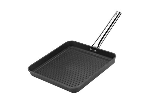  HorecaTraders Grillpfanne | Aluminium | Antihaftbeschichtung | 28 x 28 cm 