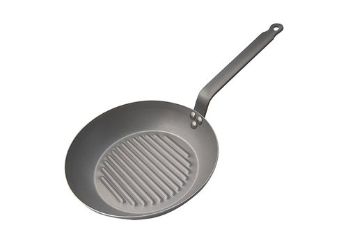  HorecaTraders Grill pan | Sheet steel | Ø30 cm | Hanging eye 