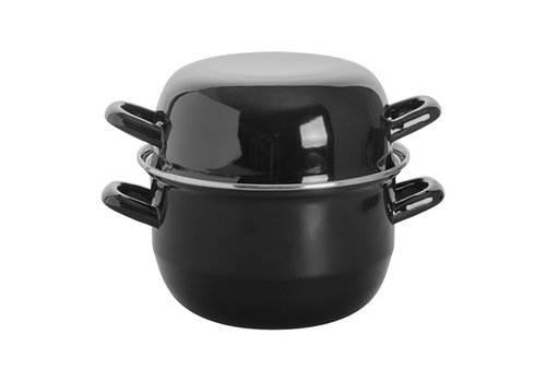 HorecaTraders Mussel pan Enamelled | Ø18cm | 2.8 L | Gas, electric, ceramic 