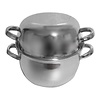 HorecaTraders Mussel pan stainless steel | Ø22cm | gas, electric, ceramic