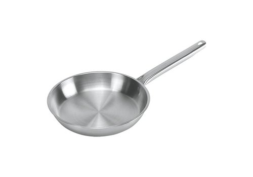  HorecaTraders poêle lyonnaise | acier inoxydable | Ø32cm | Gaz, électrique, céramique 