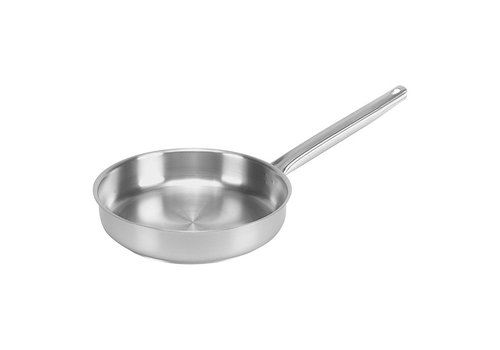  HorecaTraders poêle lyonnaise | acier inoxydable | Ø32cm | Gaz, électrique, céramique 