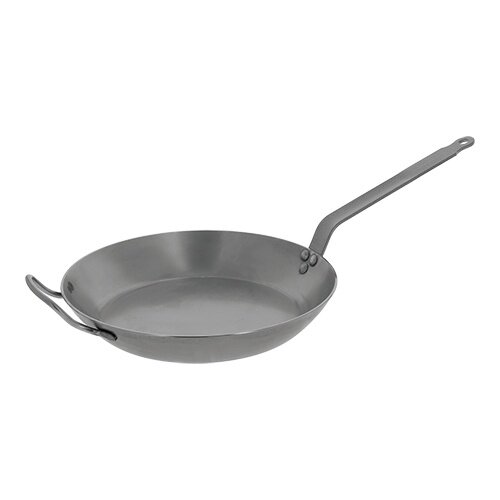  HorecaTraders Lyonnaise-Pfanne | Stahlblech | Ø32 cm | Gas, Elektro, Keramik, Backofen 