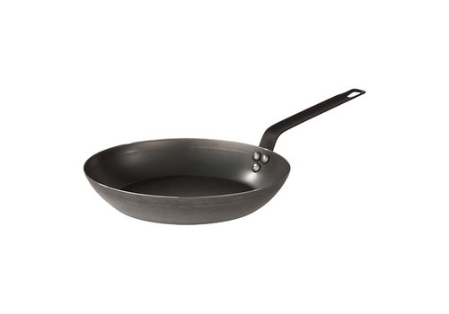  HorecaTraders poêle lyonnaise | tôle d'acier | Ø40cm | Gaz, électrique, vitrocéramique, four 