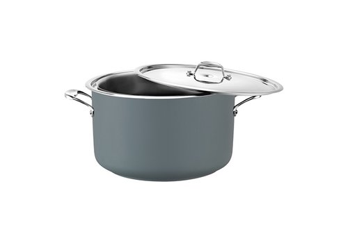  HorecaTraders Wasserbadpfanne | Edelstahl | Ø28cm | 5,4 l | Grau | Gas, Keramik, Induktion 