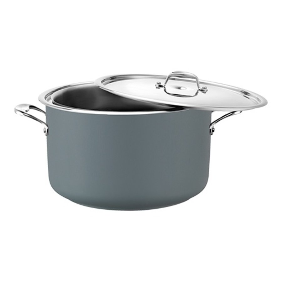 Poêle Bain Marie | acier inoxydable | Ø28cm | 5,4 L | Gris | gaz, céramique, induction