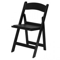 Chaise pliante Wimbledon | Plastique | Noir | 4 pièces