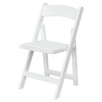 Chaise pliante Wimbledon | Plastique | Blanc | 4 pièces
