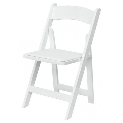  HorecaTraders Folding chair Wimbledon | Plastic | White | 4 pieces 