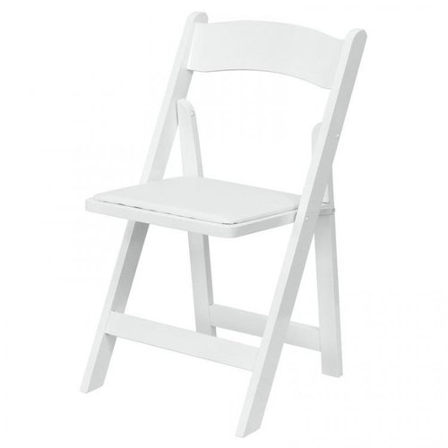  HorecaTraders Wimbledon Klappstuhl | Kunststoff | Weiß | 4 Stück 