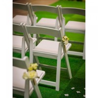 Chaise pliante Wimbledon | Plastique | Blanc | 4 pièces