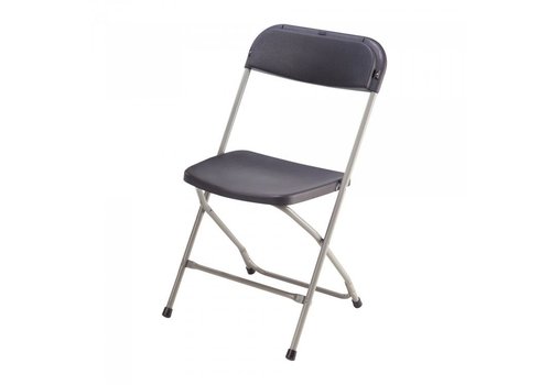  HorecaTraders Folding chair Europe | Plastic | Gray | 12 pieces 