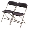 HorecaTraders Folding Chair Europa Connect | Plastic | Black | 10 pieces