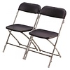 HorecaTraders Folding Chair Europe Connect | Plastic | Black | 10 pieces
