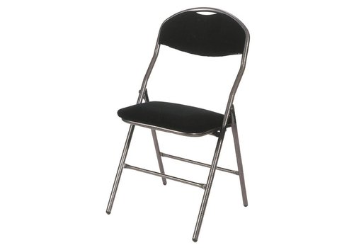  HorecaTraders Chaise pliante Super | Rembourré | Noir | 5 pièces 