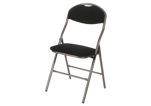  HorecaTraders Folding chair Super | Upholstered | Black | 5 pieces 