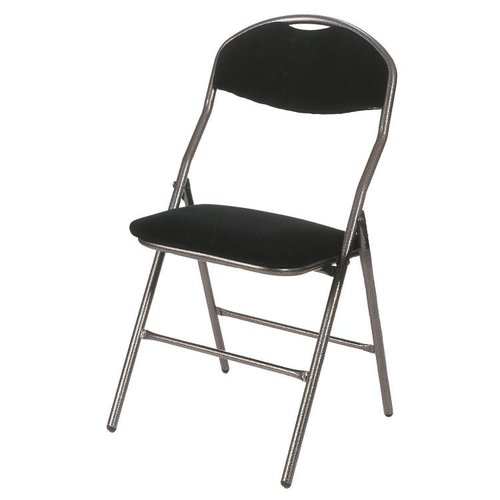  HorecaTraders Folding chair Super | Upholstered | Black | 5 pieces 