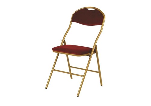  HorecaTraders Folding chair Super | Upholstered | Red | 5 pieces 