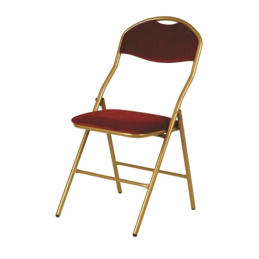 Chaise pliante Super | Rembourré | Rouge | 5 pièces