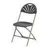 HorecaTraders Folding chair Globe | Polypropylene | Anthracite | 10 pieces