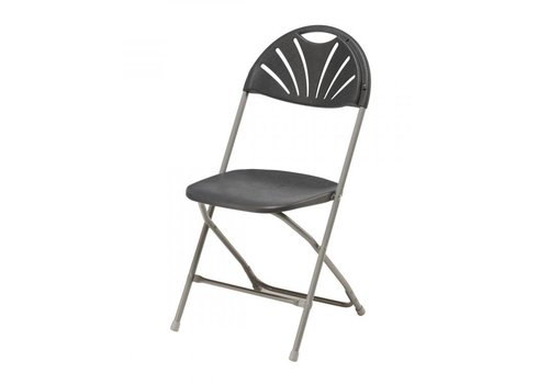  HorecaTraders Chaise pliante Globe | Polypropylène | Anthracite | 10 pièces 
