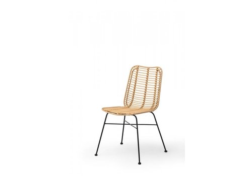  HorecaTraders Stapelstuhl Palm | PE-Rattan | Beige 